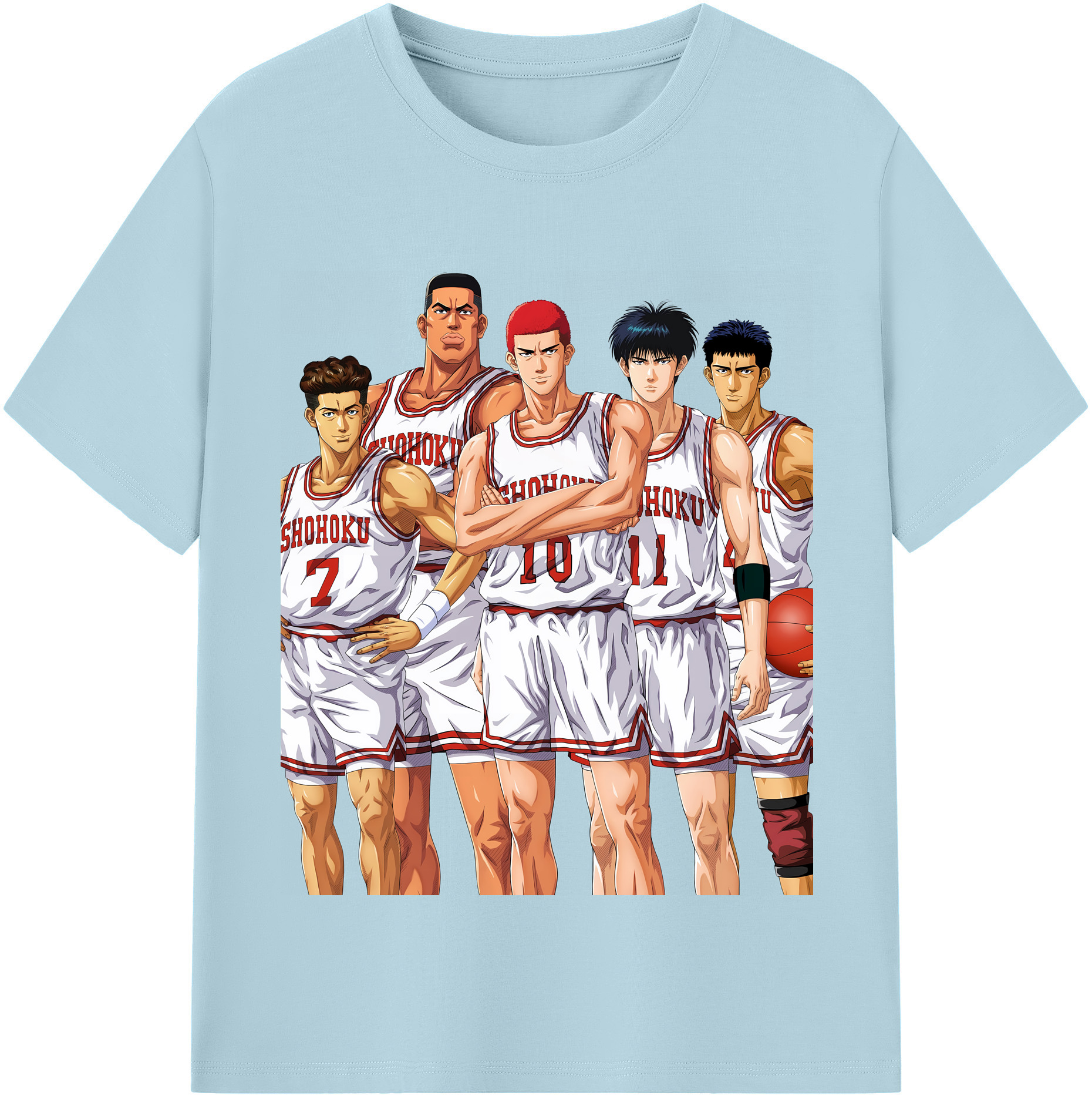 SLAM DUNK／スラムダンク 綿100％半袖Tシャツ（フロントプリント）